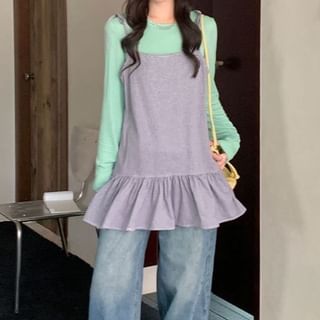 Plaid Ruffle Hem Camisole