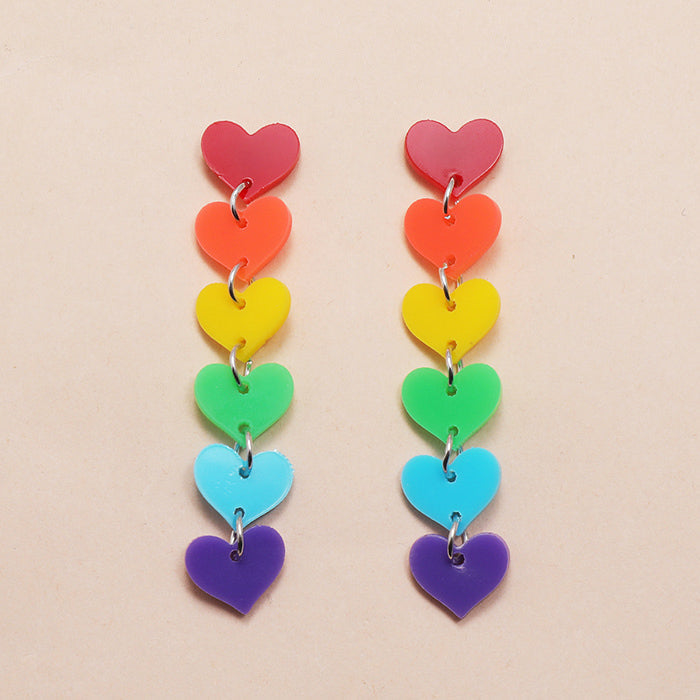 Colorful Heart Earrings