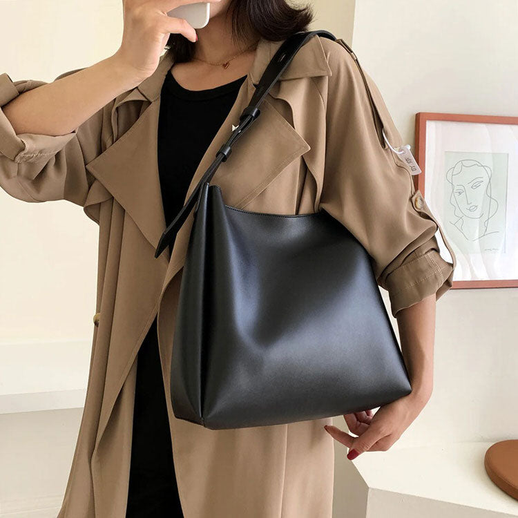 Sac fourre-tout minimaliste en cuir vegan