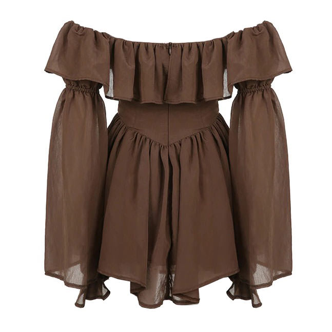 Robe mini marron élégante