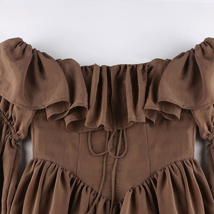 Robe mini marron élégante