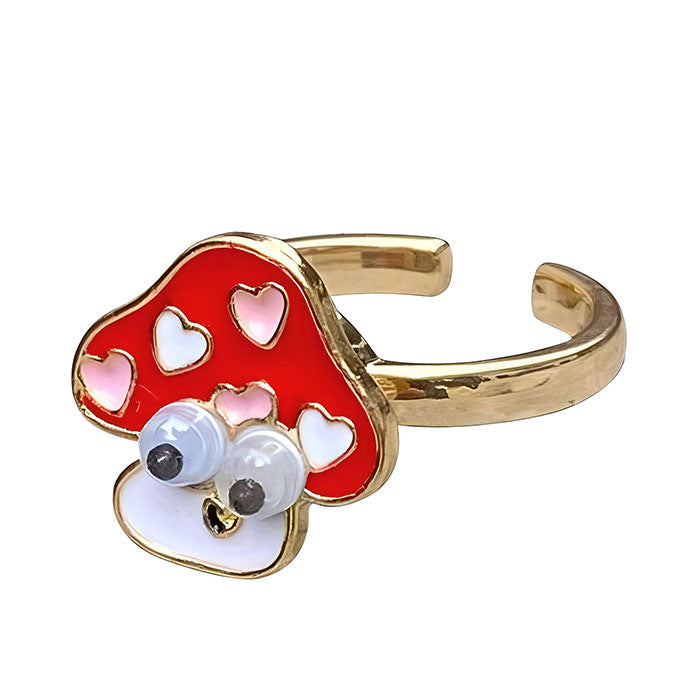 Bague d'anxiété champignon rouge