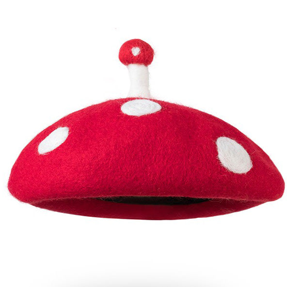 Béret champignon rouge