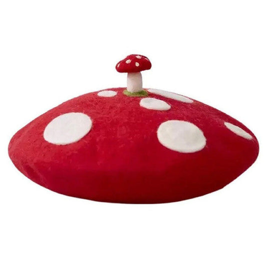 Béret champignon rouge