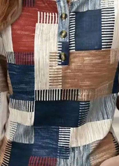 New Casual Printed Cotton T-Shirt Long Sleeves