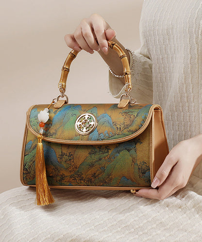 Tassel Style Bag Chinese Leather Calf Print New Tote