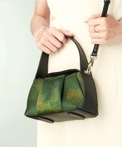 Bag Retro Green New Tote Silk Embroidered