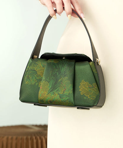 Bag Retro Green New Tote Silk Embroidered