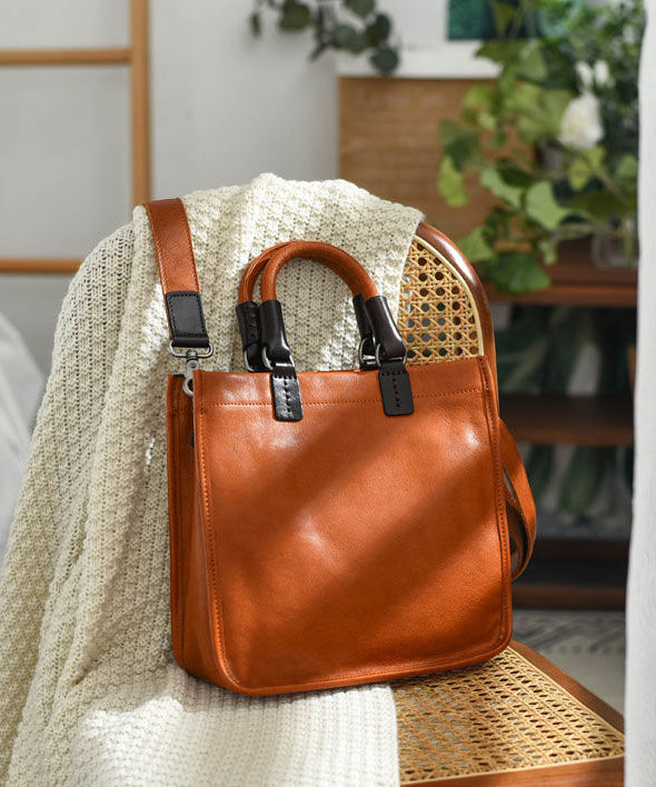 Capacity Message Bag Leather Large New Retro