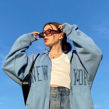 New York Embroidery Hoodie boogzel apparel