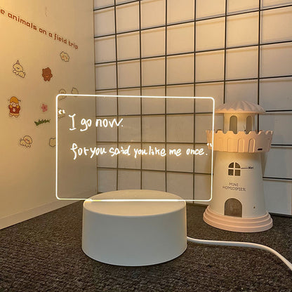 USB Led Love Night Message Board Lamp With PEN W396