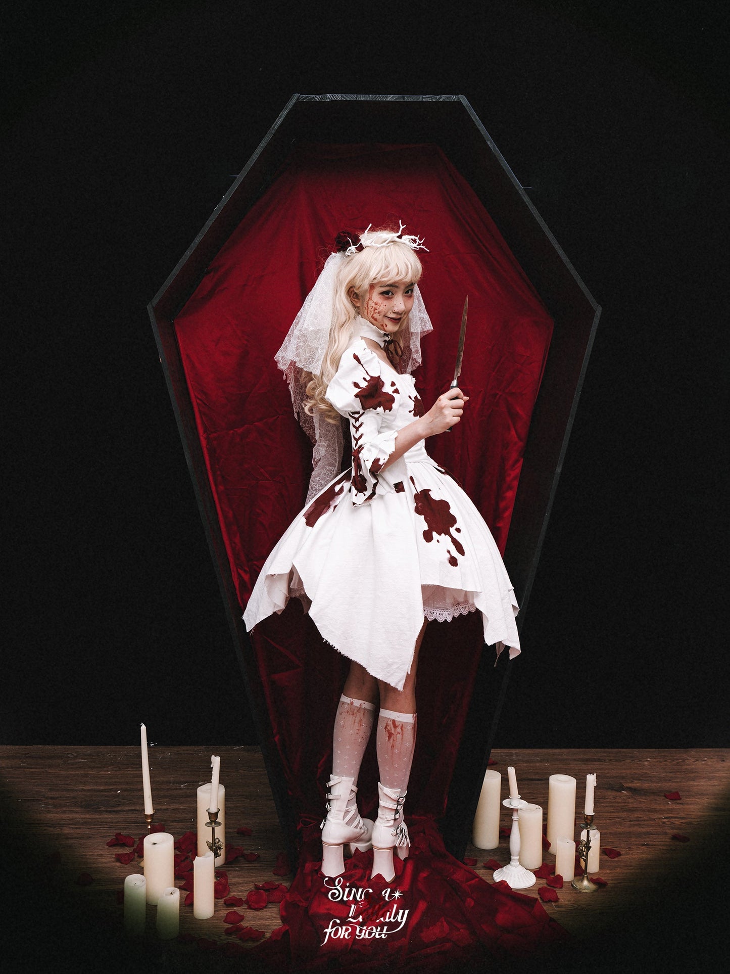 Halloween Gothic Lolita Blood Stained Lolita Dress