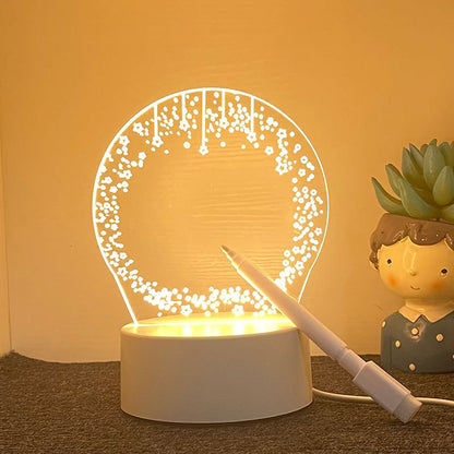 USB Led Love Night Message Board Lamp With PEN W396