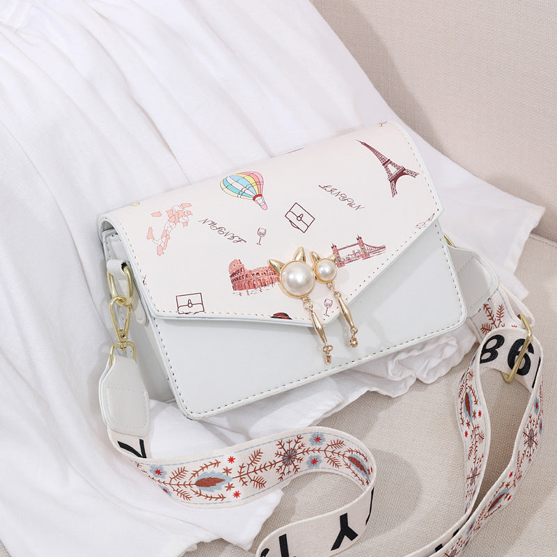 Kawaii Pearl Cat Cross Body Bag SP13668