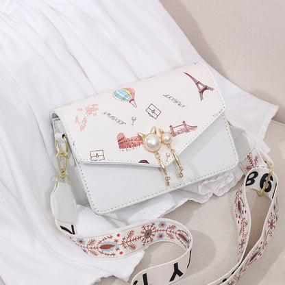 Kawaii Pearl Cat Cross Body Bag SP13668