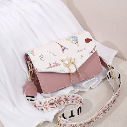 Kawaii Pearl Cat Cross Body Bag SP13668