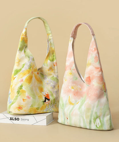 Canvas Shoulder Bag Illustration Japanese Pink Original