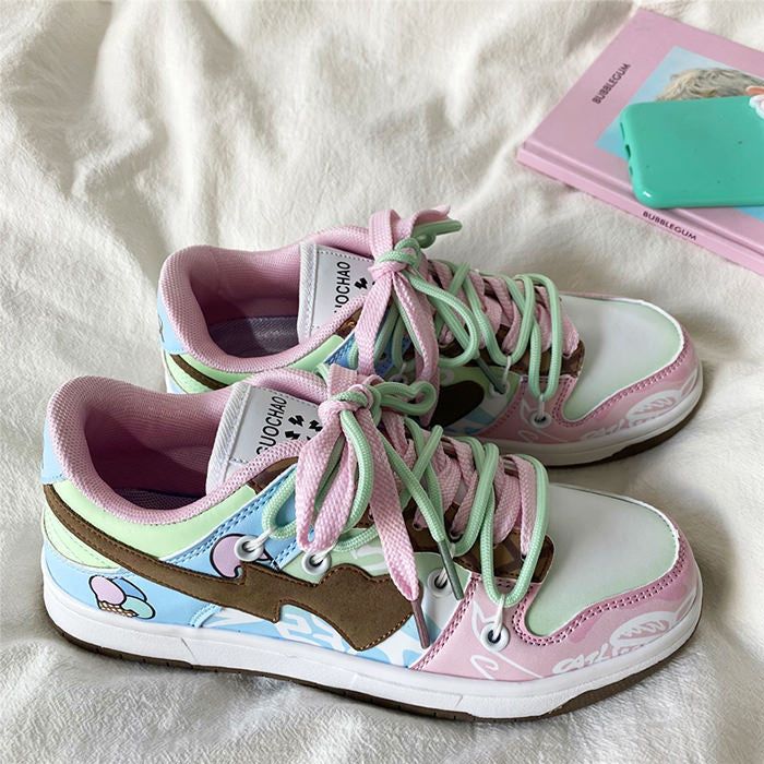 Colorful Heart Aesthetic Sneakers