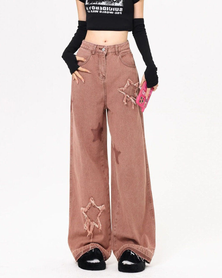 Star Patch Pink Jeans