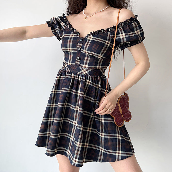 Black Plaid Dress