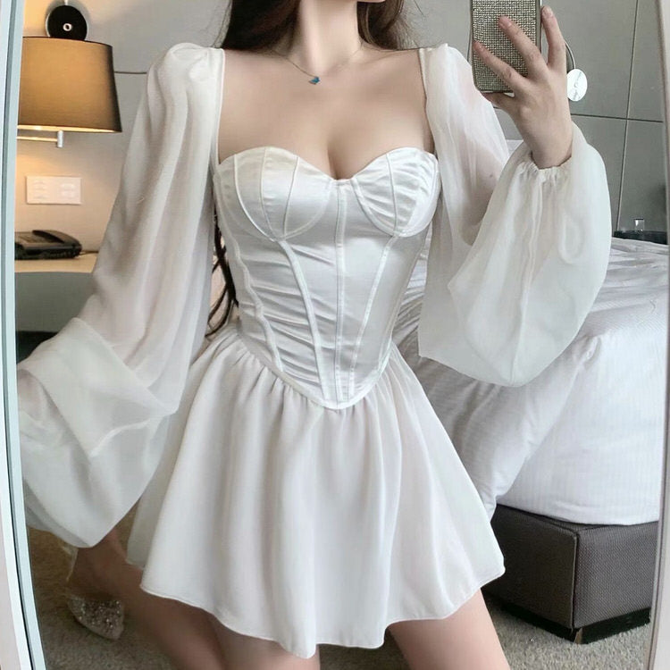 White Princess Fairy Corset Dress