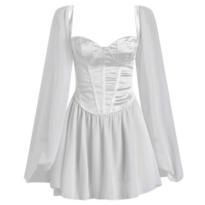 White Princess Fairy Corset Dress