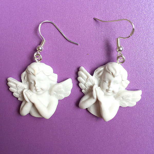 Boucles d'oreilles Ange Blanc