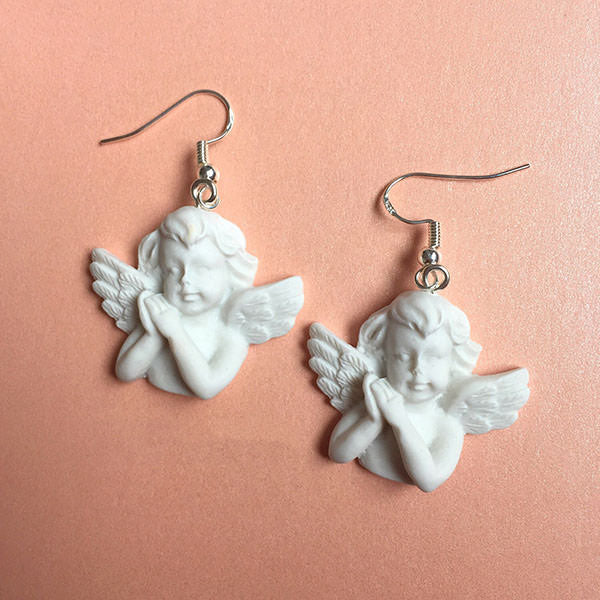 Boucles d'oreilles Ange Blanc