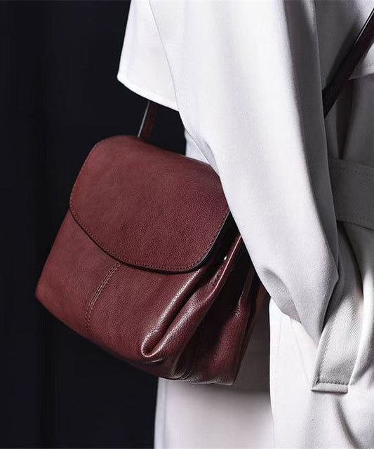 CrossBody Chocolate Messenger Fabric Bag Leather Retro