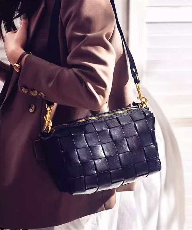 Bags Design Retro Leather Weave Shoulder