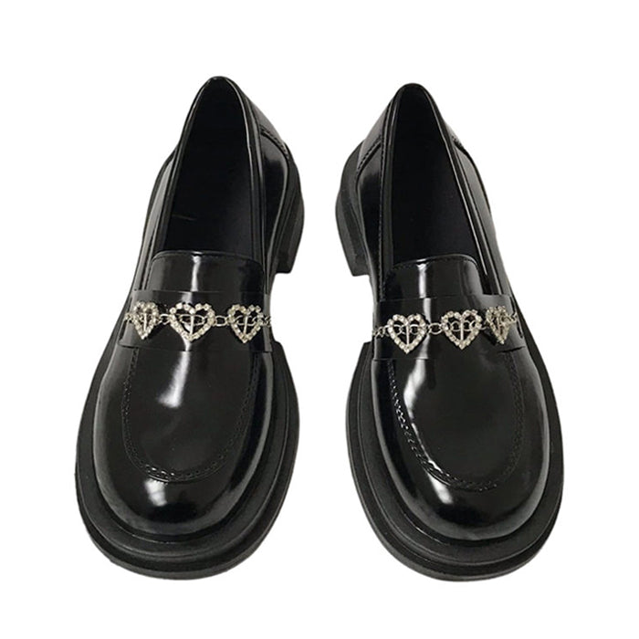 Mocassins coeur strass