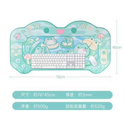 Kawaii Frog Game Desk Pad