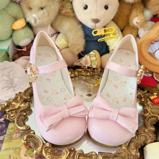 Princess Leather Elegant 35-43 Shoes Heel - Pink