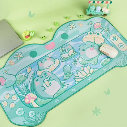 Kawaii Frog Game Desk Pad