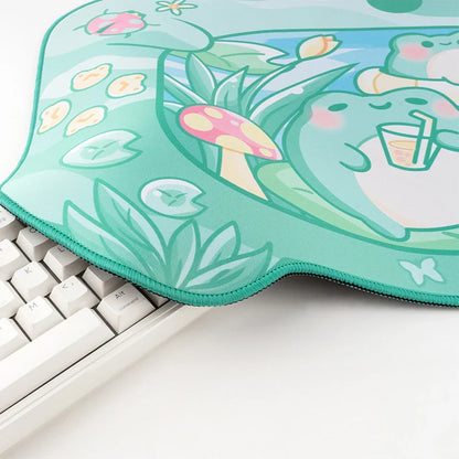 Kawaii Frog Game Desk Pad