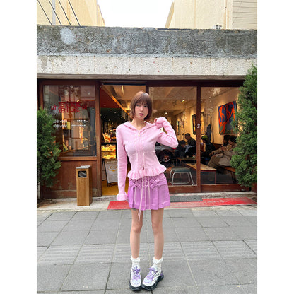 Sweet Pink Lace Hoodie