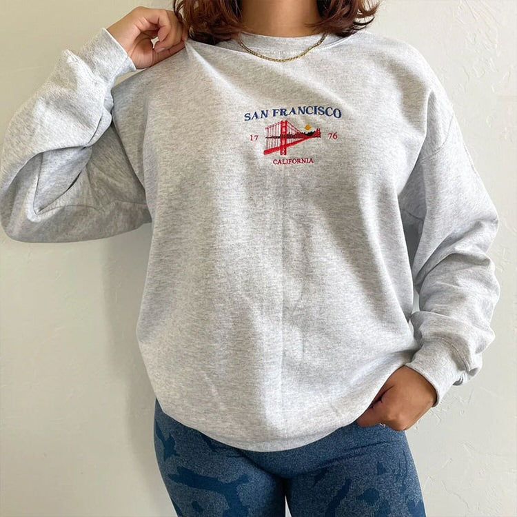 San Francisco Embroidery Sweatshirt boogzel clothing