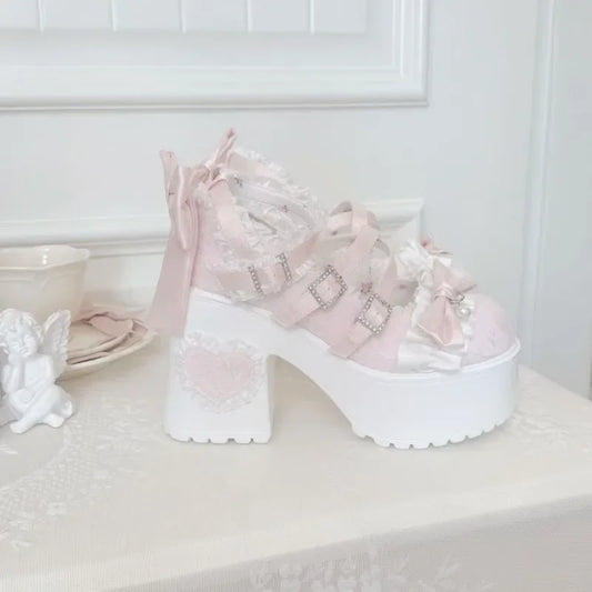 Lace Cute 34-42 Knot High - Butterfly Heels