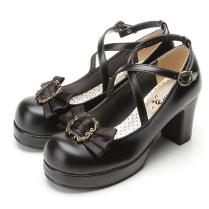 Bowknot Shoes Princess Lolita 35-45 Kawaii -