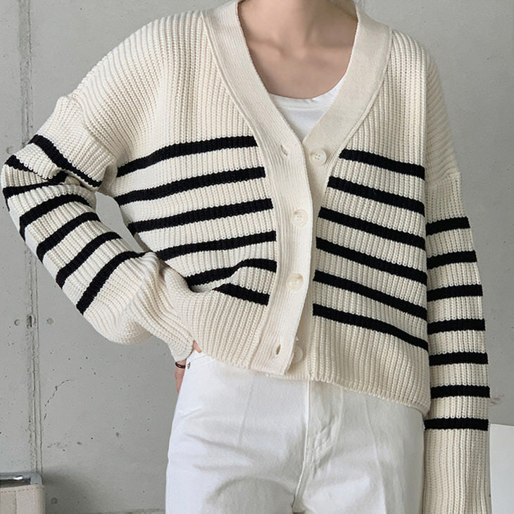 Soft Striped Cardigan