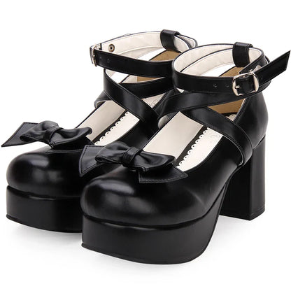 Bowknot Shoes Princess Lolita 35-45 Kawaii -