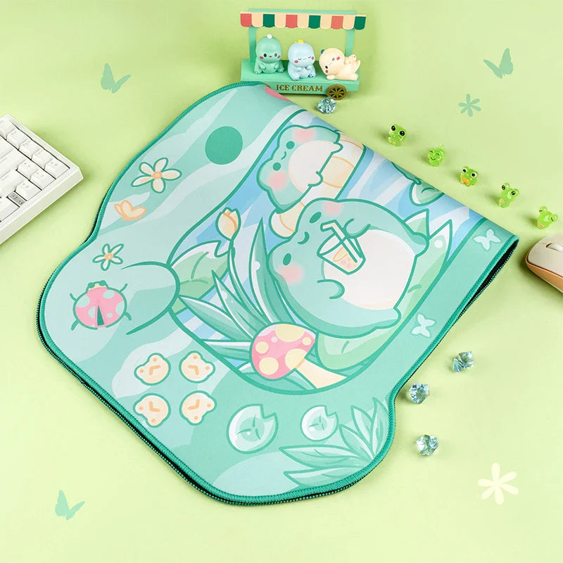 Kawaii Frog Game Desk Pad
