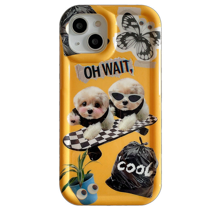 Skating Puppy iPhone Case