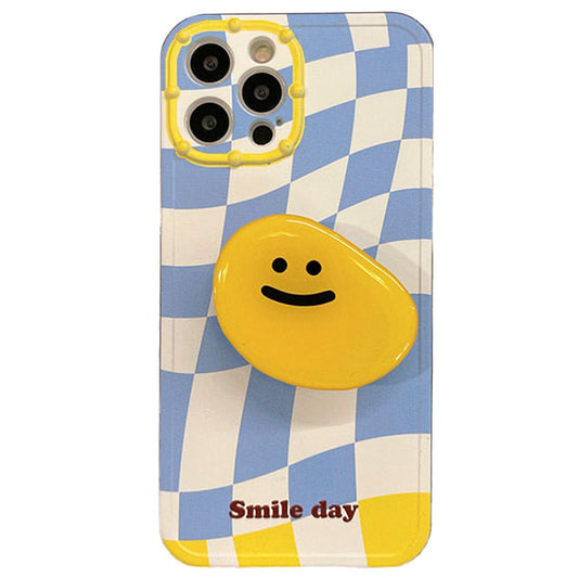 Coque iPhone à carreaux Sweet Smile