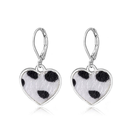 Black Point Heart Earrings