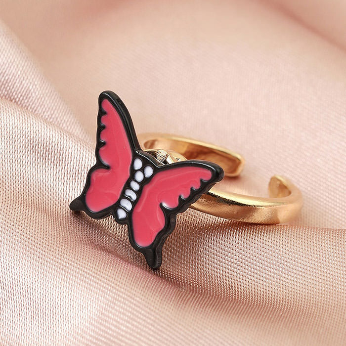 Bague d'ouverture en forme de papillon mignon