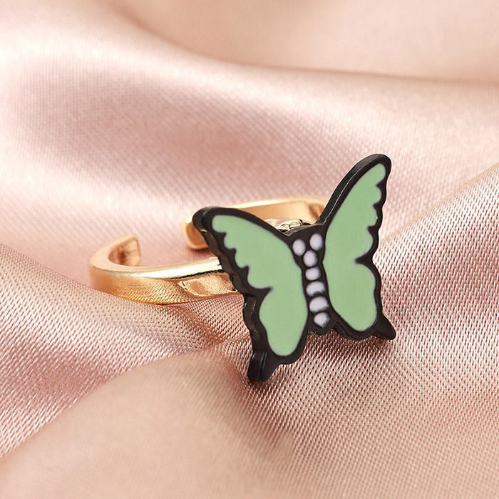 Bague d'ouverture en forme de papillon mignon