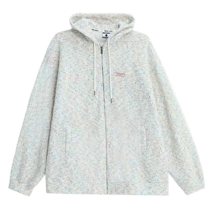 Stay warm in our white Casual Friday Knit Zip Hoodie. With its relaxed fit, zip-up front, and soft fabric, this hoodie is your go-to for casual, comfy vibes  boogzel clothing