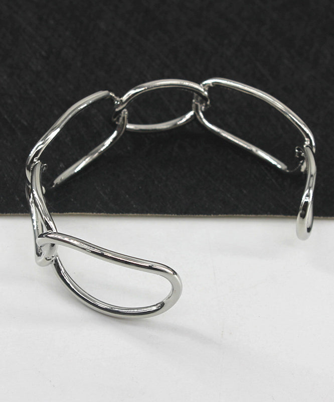 Out Cuff Open Chain Metal Gold Style Hollow