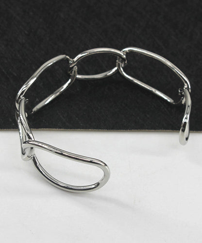 Out Cuff Open Chain Metal Gold Style Hollow